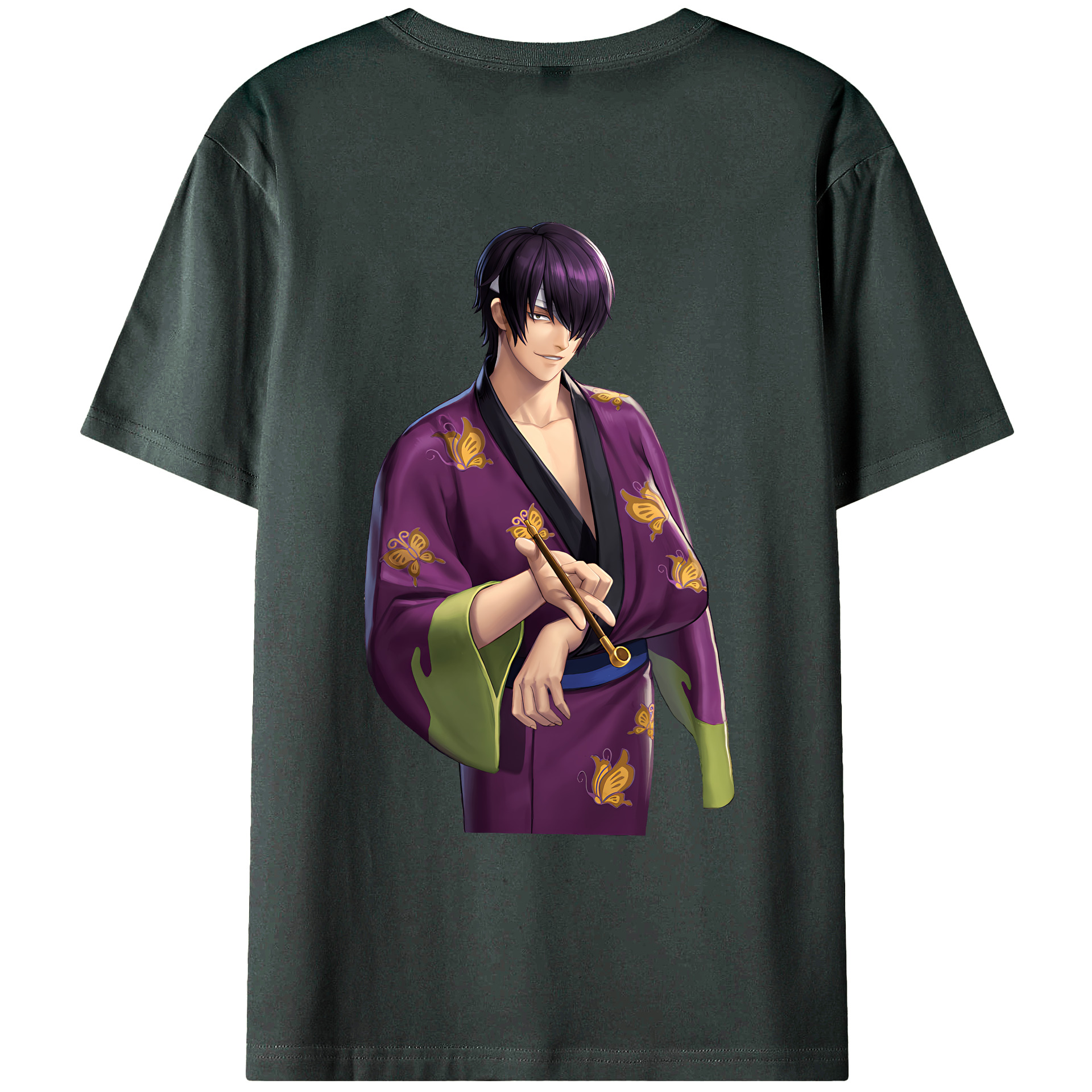 （画像用） ぎんたま 坂田銀時（さかたぎんとき） 神楽 志村新八（しむら しんぱち） GINTAMA Sakata Gintoki Kagura Shimura Shinpachi 綿100％ メンズ半袖Tシャツ（バックプリント） 通気性
